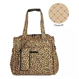 Spotted Leopard Lug Classic Quilted Weekender Bag & Travel Pouch-saunter BR…